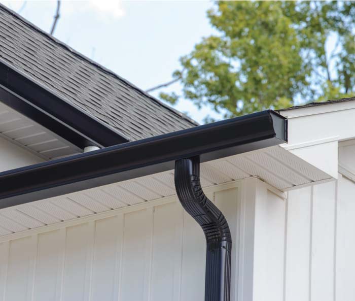 new black gutters in antioch, ca by quality roofing services