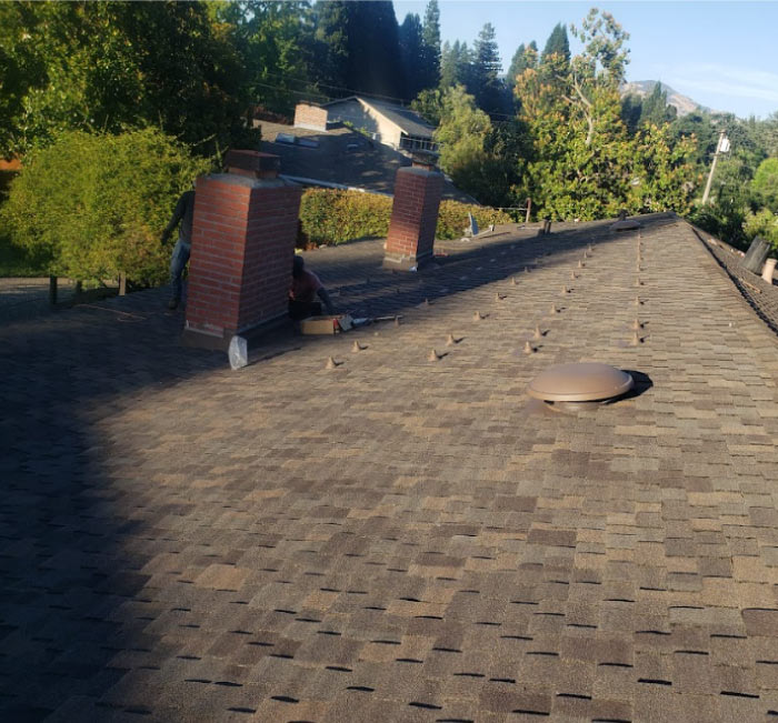 asphalt shingle roof after new installation in antioch, ca